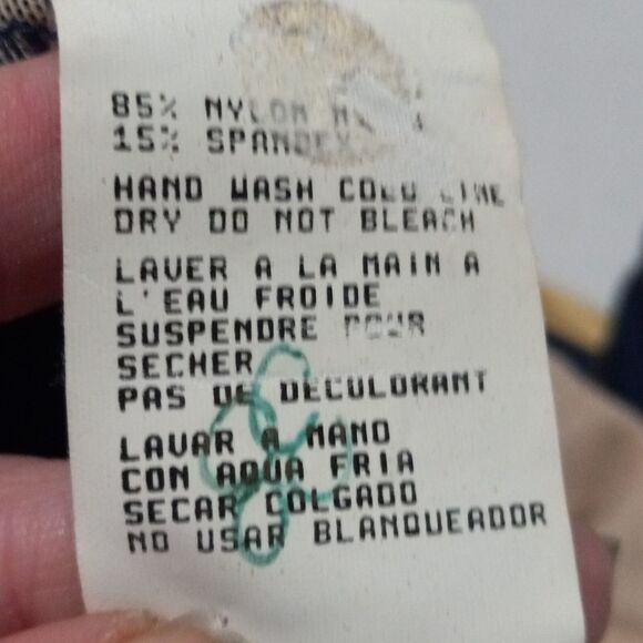 Longitude One Piece Swimsuit-Size 8 Tall-Shelf Bra-Gold Buttons-Stars-Union Made - Picture 11 of 11